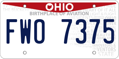 OH license plate FWO7375