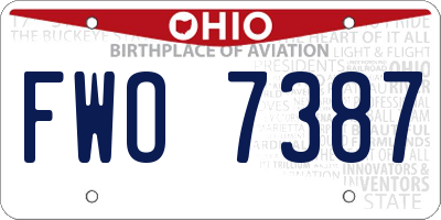 OH license plate FWO7387