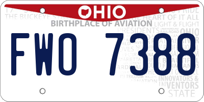 OH license plate FWO7388