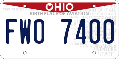 OH license plate FWO7400