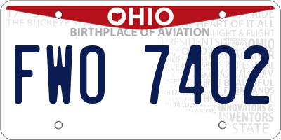 OH license plate FWO7402