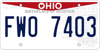 OH license plate FWO7403