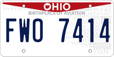 OH license plate FWO7414