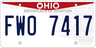 OH license plate FWO7417