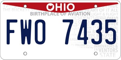 OH license plate FWO7435