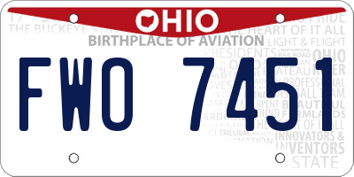 OH license plate FWO7451