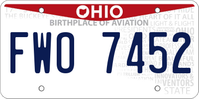 OH license plate FWO7452