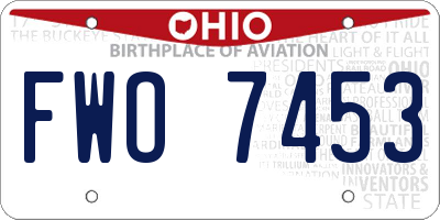 OH license plate FWO7453