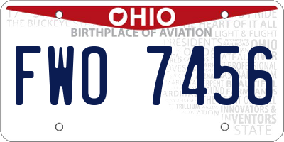 OH license plate FWO7456