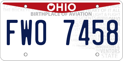 OH license plate FWO7458