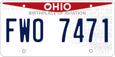 OH license plate FWO7471