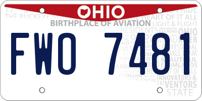 OH license plate FWO7481
