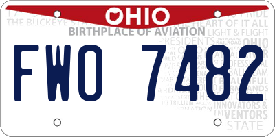 OH license plate FWO7482