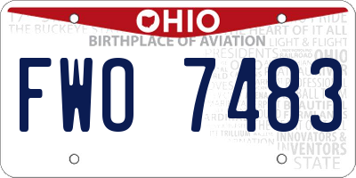 OH license plate FWO7483