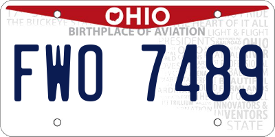 OH license plate FWO7489