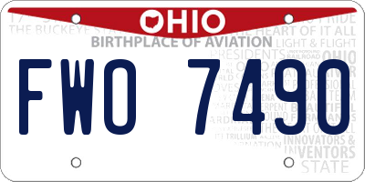 OH license plate FWO7490