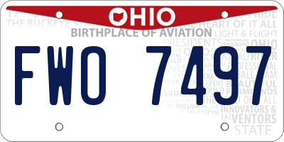 OH license plate FWO7497