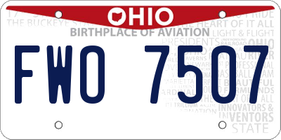 OH license plate FWO7507
