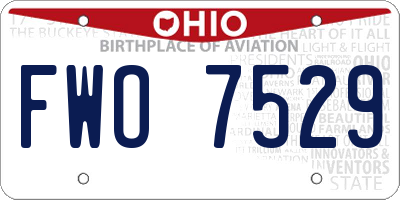 OH license plate FWO7529