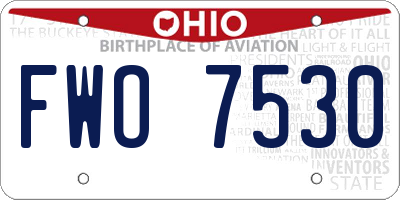 OH license plate FWO7530