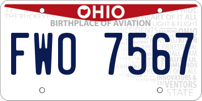 OH license plate FWO7567