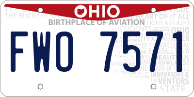 OH license plate FWO7571