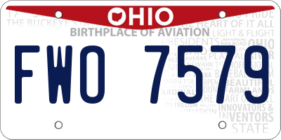 OH license plate FWO7579