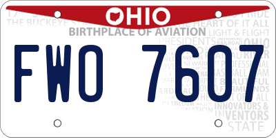OH license plate FWO7607