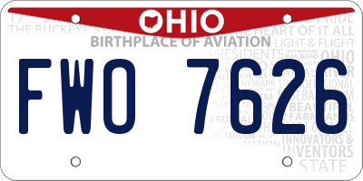 OH license plate FWO7626