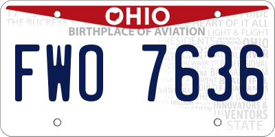 OH license plate FWO7636
