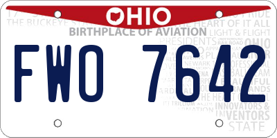 OH license plate FWO7642