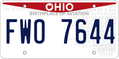 OH license plate FWO7644
