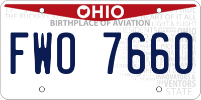 OH license plate FWO7660