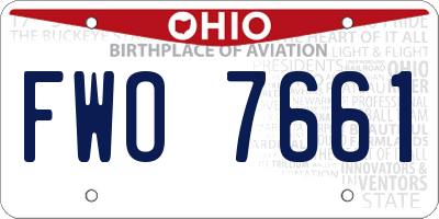 OH license plate FWO7661