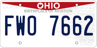 OH license plate FWO7662