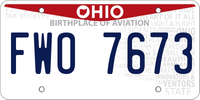 OH license plate FWO7673
