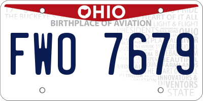 OH license plate FWO7679