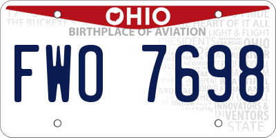 OH license plate FWO7698