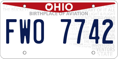 OH license plate FWO7742