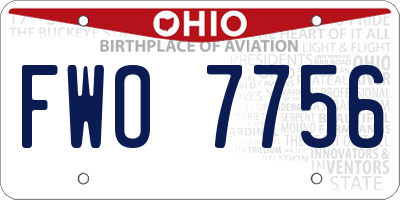 OH license plate FWO7756