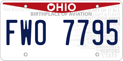OH license plate FWO7795
