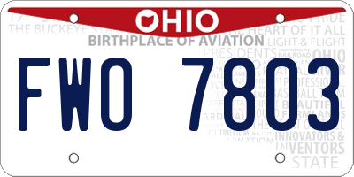 OH license plate FWO7803