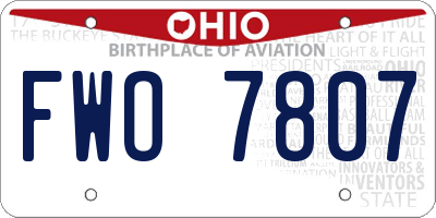 OH license plate FWO7807