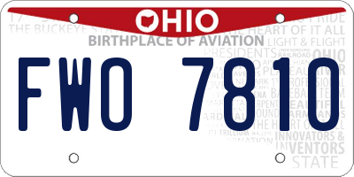 OH license plate FWO7810