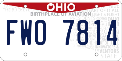 OH license plate FWO7814