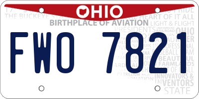 OH license plate FWO7821