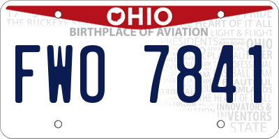 OH license plate FWO7841