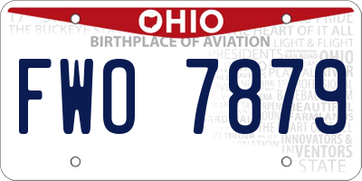 OH license plate FWO7879