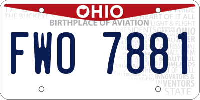 OH license plate FWO7881