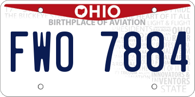 OH license plate FWO7884